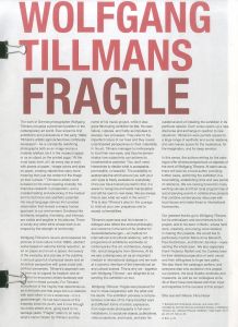 FRAGILE／ヴォルフガング・ティルマンス／(FRAGILE / Wolfgang Tillmans)のサムネール