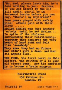 「THE PUNK: a novel / Author: GIDEON SAMS」画像1